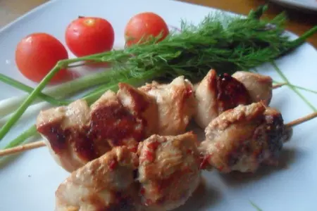 Куриные шашлычки на шпажках: шаг 7