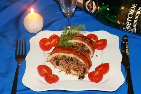 Куриный рулет с гречкой мистраль: шаг 10