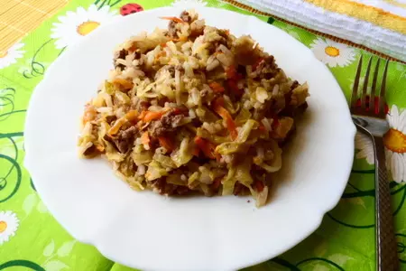Капуста с рисом и фаршем: шаг 7