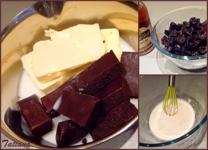 Кекс шоколадный с кешью и черносливом: шаг 2