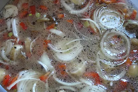 Грибное ризотто с каперсами и сладким красным перцем: шаг 4