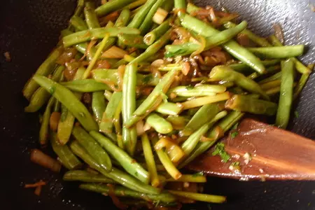 Салат из стручковой фасоли «зеленый дракон».: шаг 3