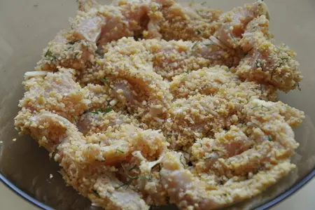 Теплая закуска с курицей и баклажанами + салат: шаг 2
