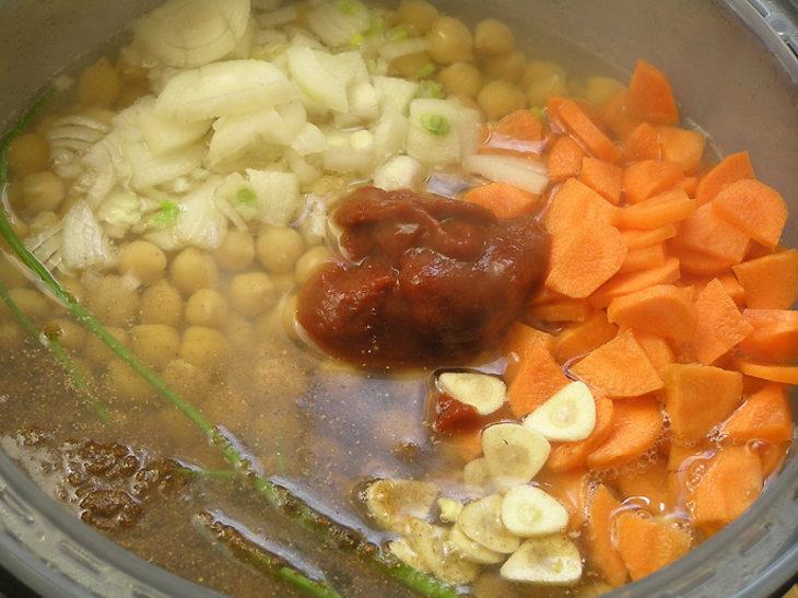 Пряный суп с нутом, овощами и тмином. (обретение легкости: тест-драйв): шаг 4
