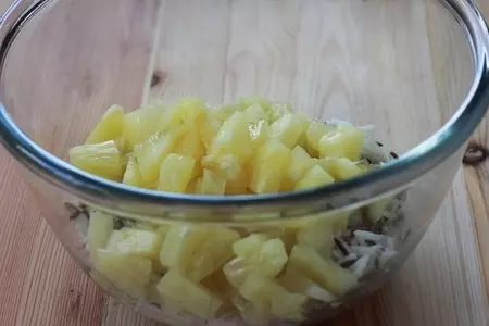 Рисовый салат с курицей, ананасами, карри и имбирем: шаг 8