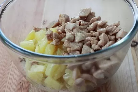 Рисовый салат с курицей, ананасами, карри и имбирем: шаг 9