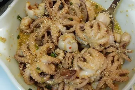 Хрустящие осьминожки с кунжутными семенами: шаг 6