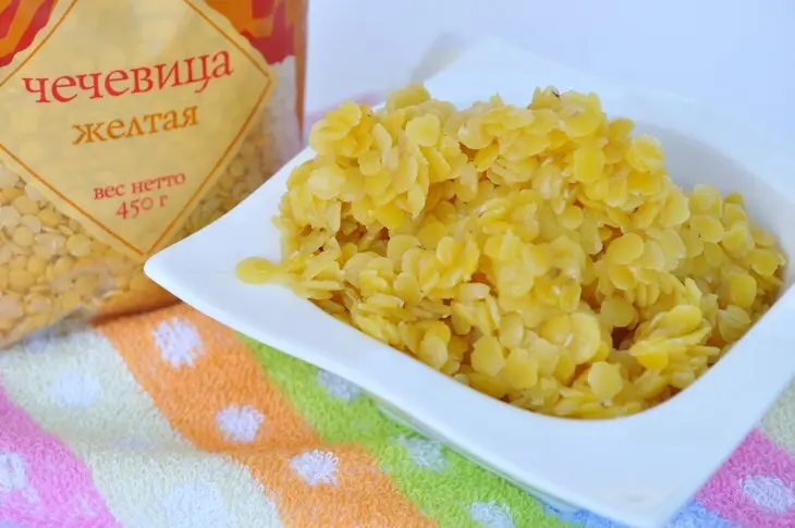 Паштет из желтой чечевицы с куриной печенью и грибами.: шаг 4