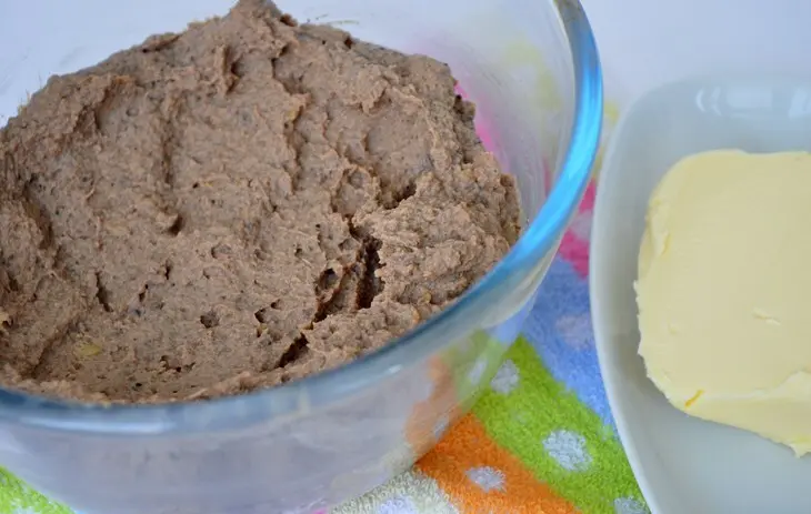 Паштет из желтой чечевицы с куриной печенью и грибами.: шаг 9