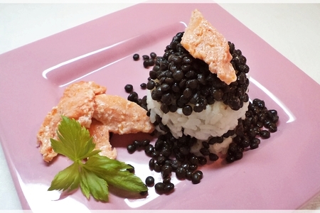 Легкий ужин с мистраль- рис, "черная икра", красная рыба!: шаг 4