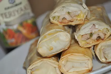 Трубочки фило с мясной начинкой: шаг 6