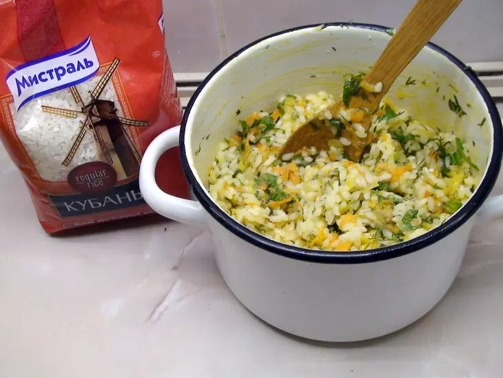 Цуккини фаршированные рисом и тефтелями.: шаг 3