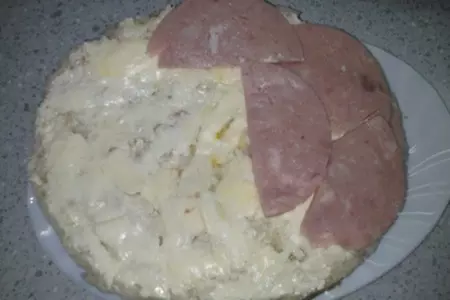 Бутербродный торт с ветчинным муссом: шаг 3