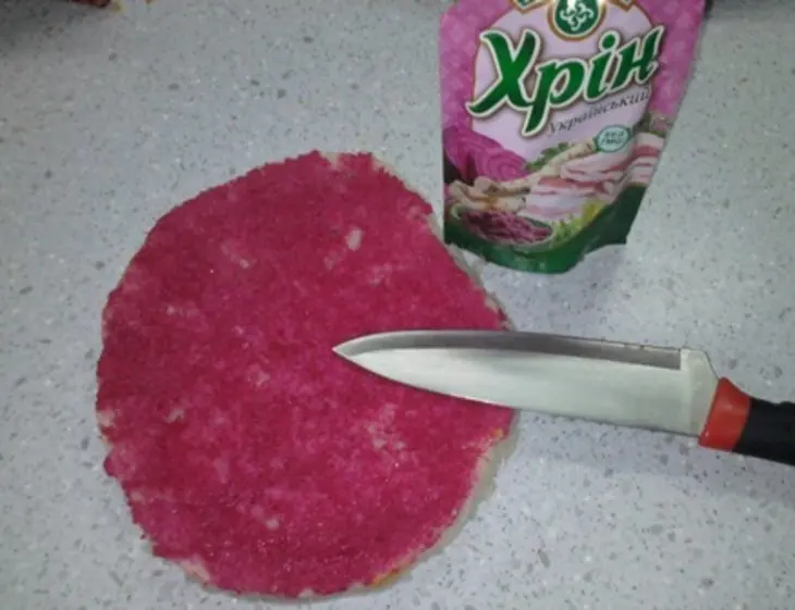 Бутербродный торт с ветчинным муссом: шаг 4