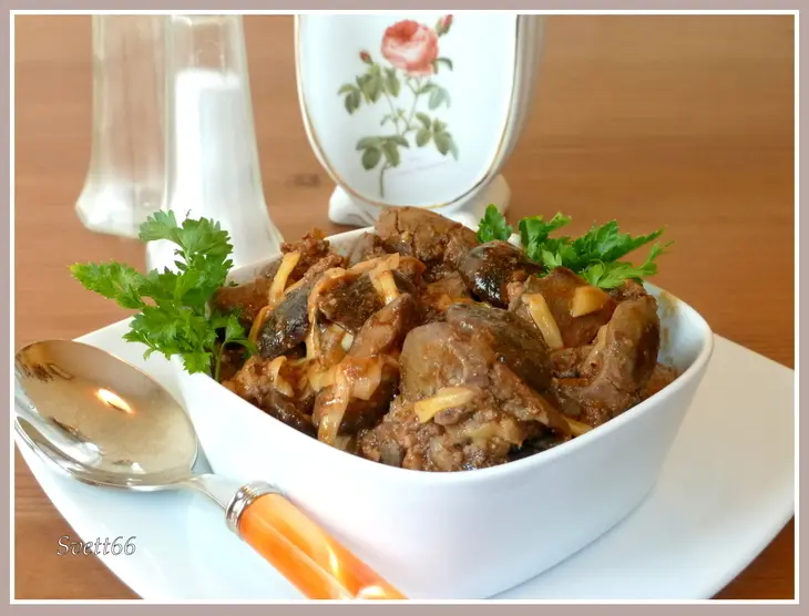Куриная печень с грибами (палочка-выручалочка при цейтноте): шаг 7