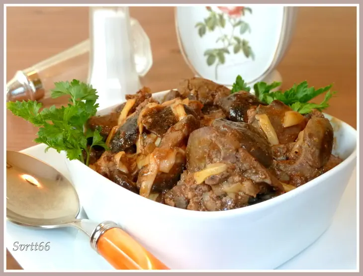Куриная печень с грибами (палочка-выручалочка при цейтноте): шаг 8