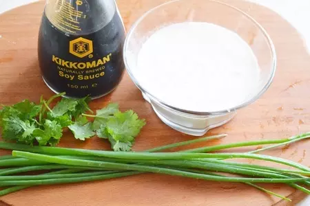 Баклажаны с кунжутной пастой и соевым соусом.: шаг 2