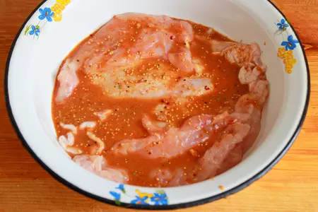 Рыба и курица в морковном тесте.: шаг 7