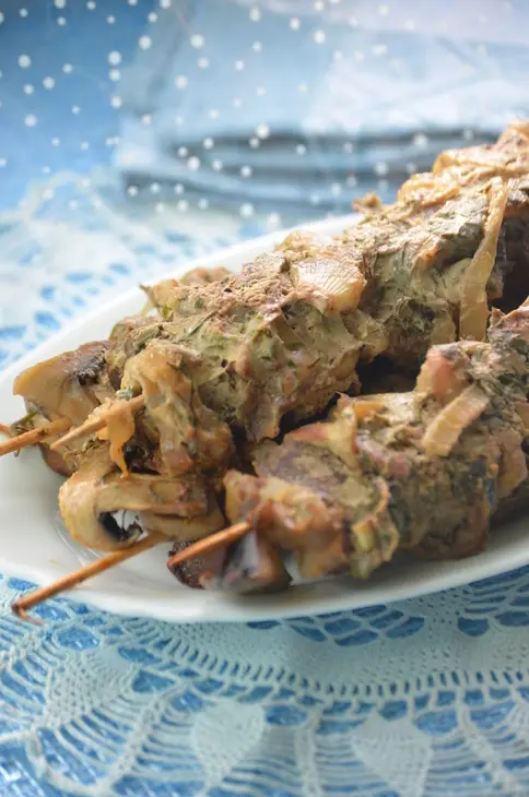 Печеночные шашлычки: шаг 8