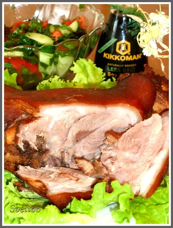 Рулька "kikkoman"ская (рецепт нездоровый, но умопомрачительно вкусный): шаг 6