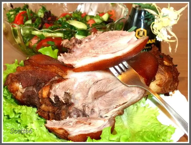 Рулька "kikkoman"ская (рецепт нездоровый, но умопомрачительно вкусный): шаг 8