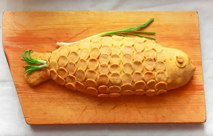 Рыба и курица в морковном тесте.: шаг 20