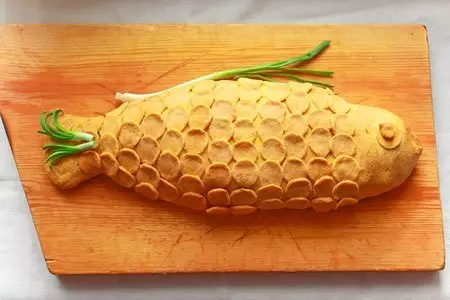 Рыба и курица в морковном тесте.: шаг 20