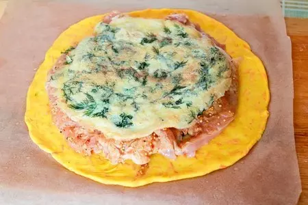 Рыба и курица в морковном тесте.: шаг 23