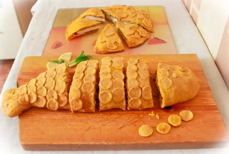 Рыба и курица в морковном тесте.: шаг 27
