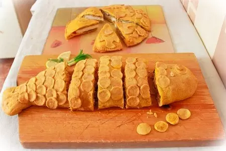 Рыба и курица в морковном тесте.: шаг 27