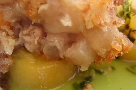 Ножки свиные в сухарях с тушеной капустой и картофельным салатом.  для моих подруг из германии.: шаг 11