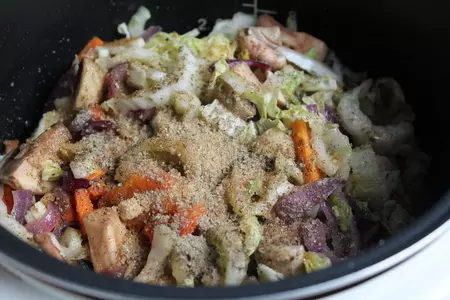 Свинина с овощами в кисло-сладком соусе: шаг 6