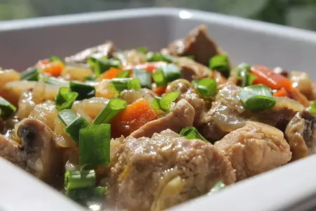 Свинина с овощами в кисло-сладком соусе: шаг 8