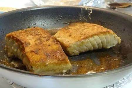 Желто - пёрый под горчичным соусом: шаг 6