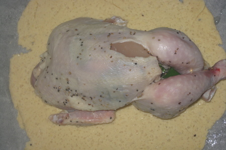 "яйцо динозавра" (цыпленок в соленом тесте): шаг 8