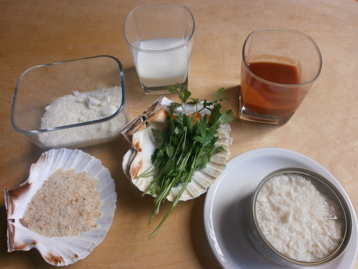 Горячая закуска с крабами в кокосовом молоке: шаг 1