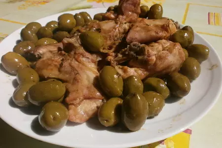 Кролик, тушенный в вине " марсала" с оливками: шаг 4