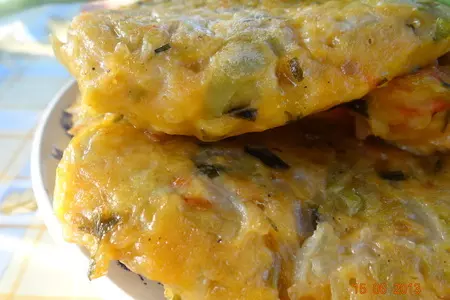 Капустные оладушки в мульте: шаг 4