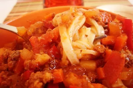 Лагман из свежего теста на скорую руку. фм про вкусный ужин за 150р.: шаг 6