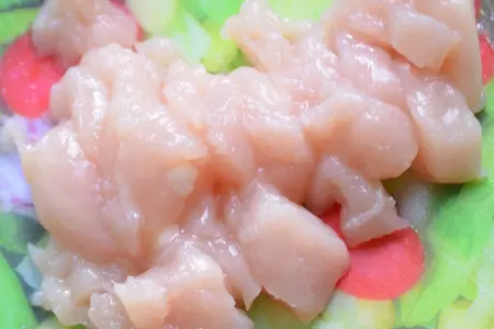 Овощно-мясное пюре "курочка-ряба": шаг 1