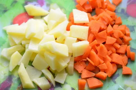 Овощно-мясное пюре "курочка-ряба": шаг 2