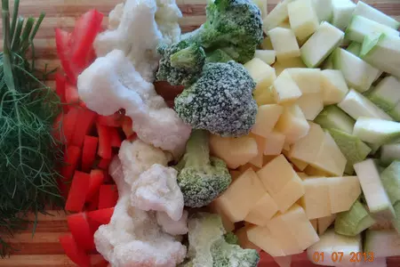 Щи мясные из цветной капусты и брокколи (детское меню, мультиварка): шаг 2