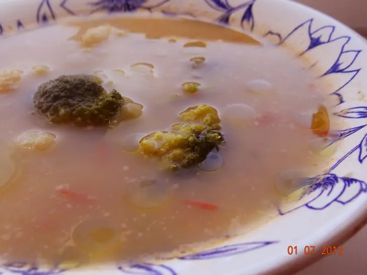 Щи мясные из цветной капусты и брокколи (детское меню, мультиварка): шаг 5