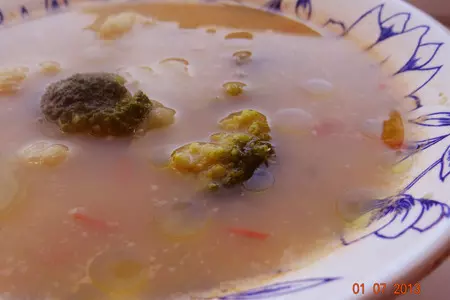 Щи мясные из цветной капусты и брокколи (детское меню, мультиварка): шаг 5