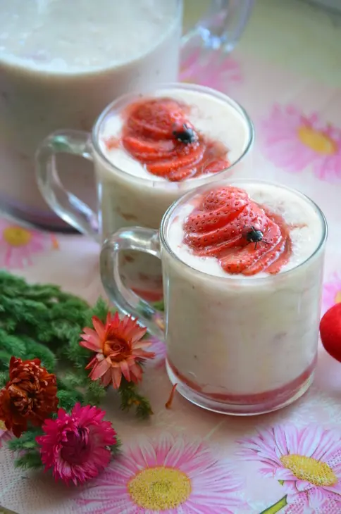 Молочный кисель с клубникой: шаг 6