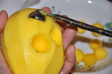 Гребешки с фруктовым салатом в манговом соусе: шаг 3