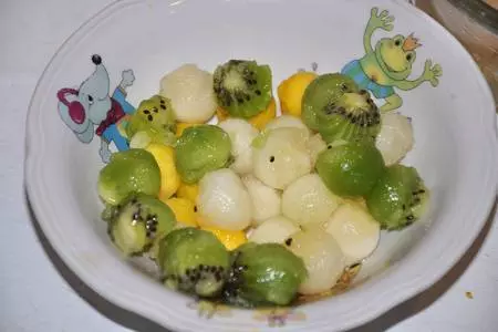 Гребешки с фруктовым салатом в манговом соусе: шаг 6