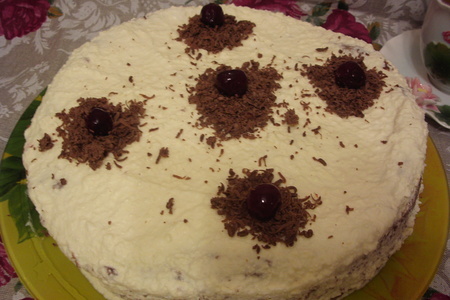 Торт вишнево- шоколадный. в честь дня рождения нашей дорогой фруши!!!!!!!!!!!!!!!!: шаг 10