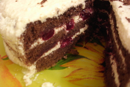 Торт вишнево- шоколадный. в честь дня рождения нашей дорогой фруши!!!!!!!!!!!!!!!!: шаг 11