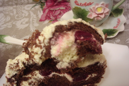 Торт вишнево- шоколадный. в честь дня рождения нашей дорогой фруши!!!!!!!!!!!!!!!!: шаг 13